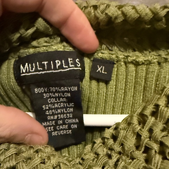 Multiples Green Ribbed Sweater - Picture 2 of 2